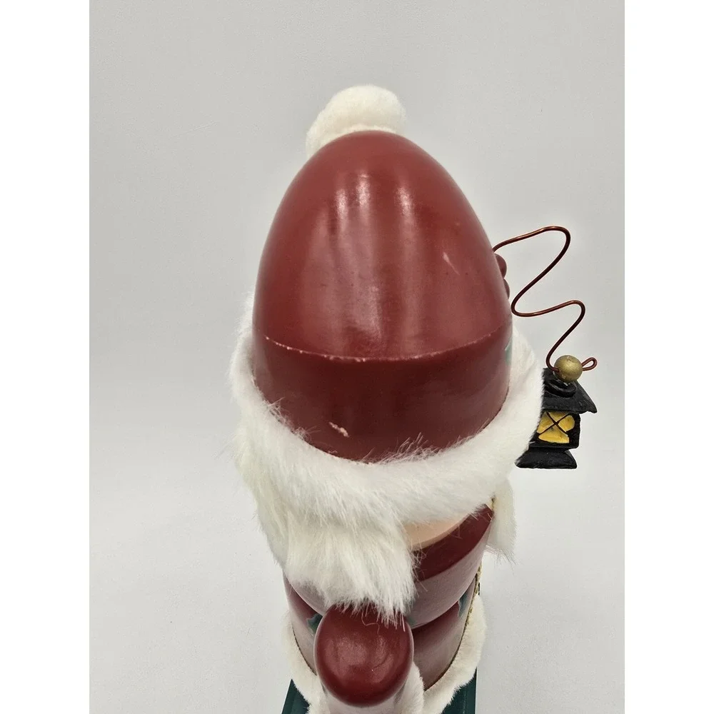 Santa With‎ Lantern Nutcracker Bombay Company Vintage Wooden Painted